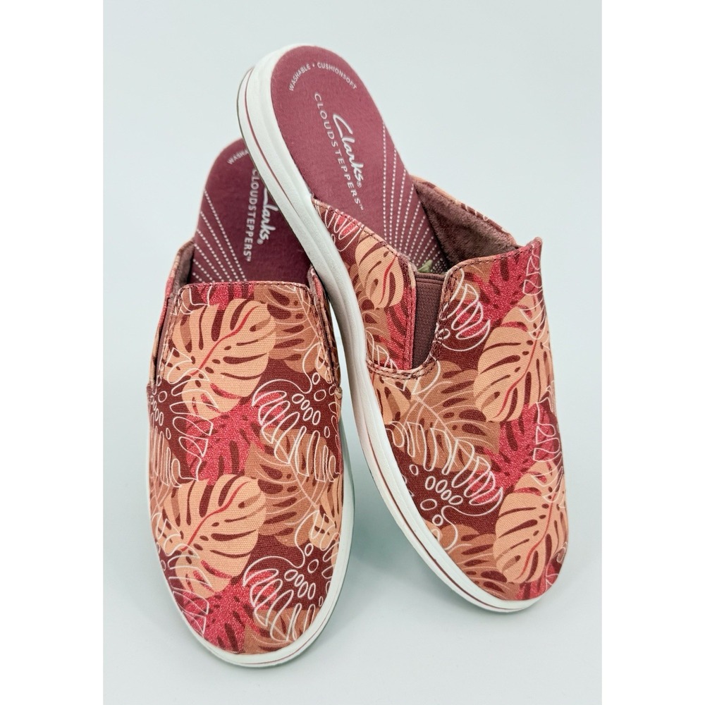 Clarks Cloudsteppers "Breeze Shore" Dusty Rose Mule Shoes Tropical Women's 8M